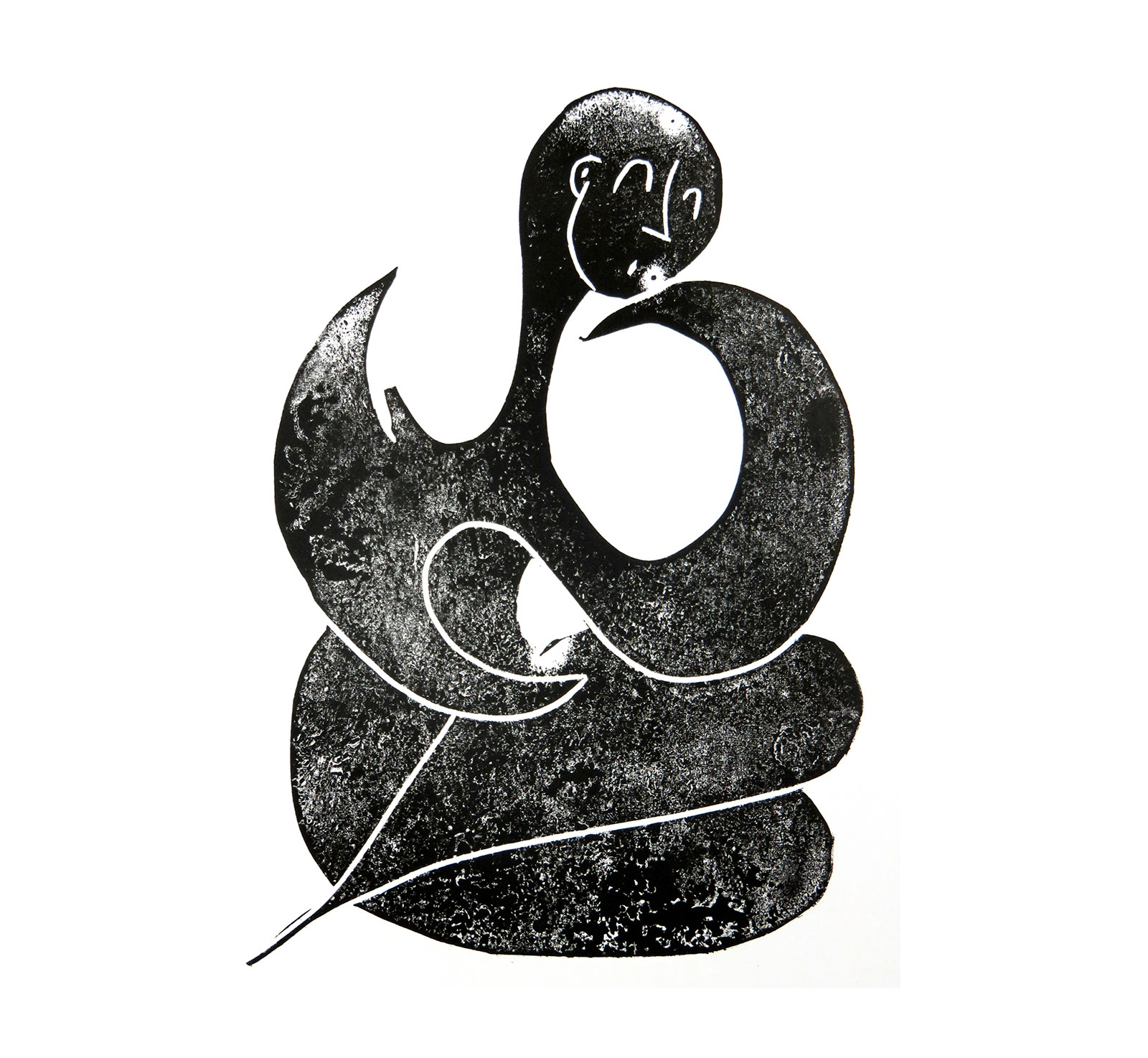 Illustrazioni stampate: donna di pietra